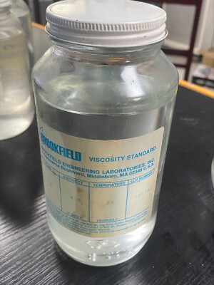 Brookfield Viscosity standards Viscosity Fluid 5 Viscosity 4.8 cP mPa-s Temp 25C