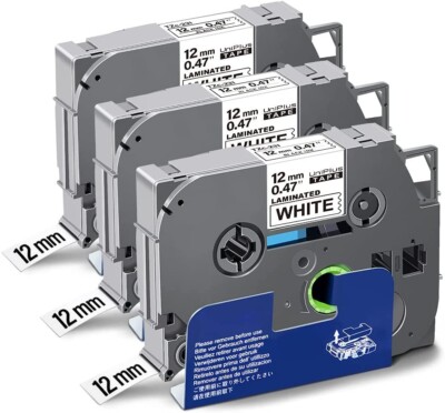 3x Schriftband TZe-231 12mm für Brother P-Touch PT-H100LB E100 H105 1000 1010