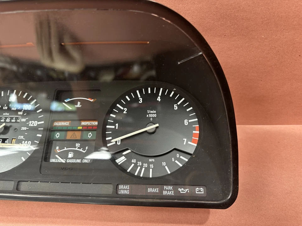 Cuadro de instrumentos BMW E28 533I 535I E24 E23 735I odómetro 112 k millas ¡probado! Foto 3 de 4