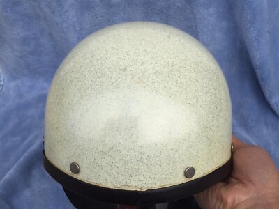 セキュリティ・セーフティ Vintage BELL TOPTEX 60s Shorty Helmet 1960s Bell Toptex Shorty Motorcycle Helmet – White with