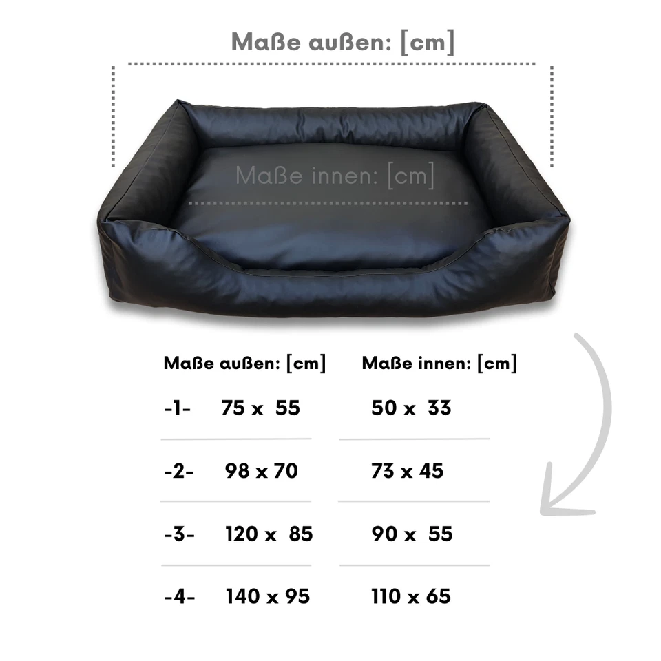 Dog bed K faux leather dog pillow dog basket dog sofa sleeping place pet bed - Image 3 of 4