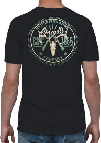 T-shirt ufficiale Winchester teschio di cervo e caccia riffle - Foto 2 di 12