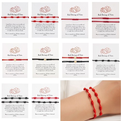 Weben Schmuck 7 Knoten Armband Rotes Seil Rotes Schnur Armband Armreif weben-schmuck-7-knoten-armband-rotes-seil-rotes-schnur-armband-armreif