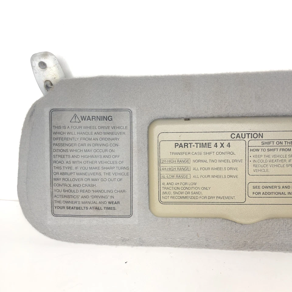 Parasol Honda Passport Rodeo 1995-1997 lado izquierdo del conductor tela gris OEM Foto 2 de 4