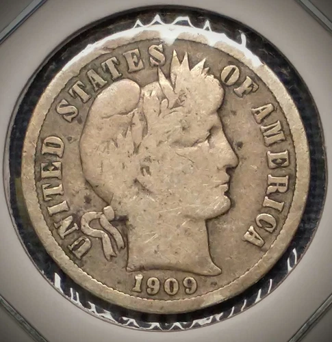 1909 BARBER DIME -- Very Good (VG) -- CS23078
