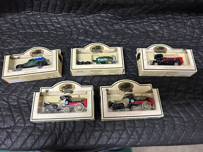 5 Chevron Commemorative Models. 2 Trucks and 3 Horse Drawn Wagons - England