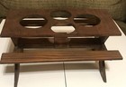 Vintage Redwood Picnic Table Condiment Set With Salt & Pepper - Ketchup Mustard — photo 5