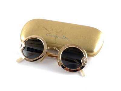 VINTAGE ULTRA RARE CHRISTIAN DIOR 2918 GOLD ROUND LIMITED EDITION
