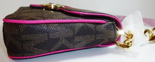 NEW Michael Kors Black and Pink Shoulder Bag Purse K84 - Picture 5 of 9