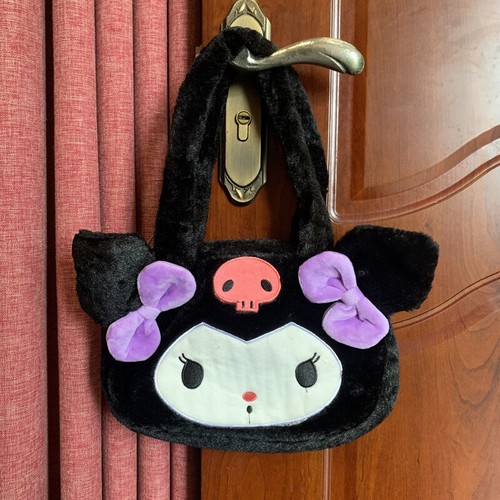 Kuromi Anime Plush Shoulder Bag Plush Fluffy Tote Handbag Large Y2K 2025 - Picture 2 of 12