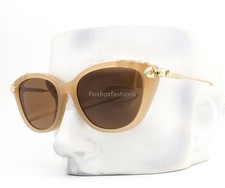 Swarovski Sunglasses SK 6010F 2002OK Milky Beige Brown Gold Crystals with Case