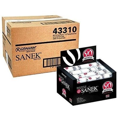 Graham Professional Sanek Neck Strips FULL CASE 2880 Strips (Pack of 4)