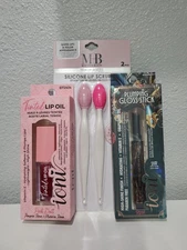 Ioni  Rose Plumping Gloss Stick Lip Oil Pink Doll Lip free ship Scrubber Pack 2