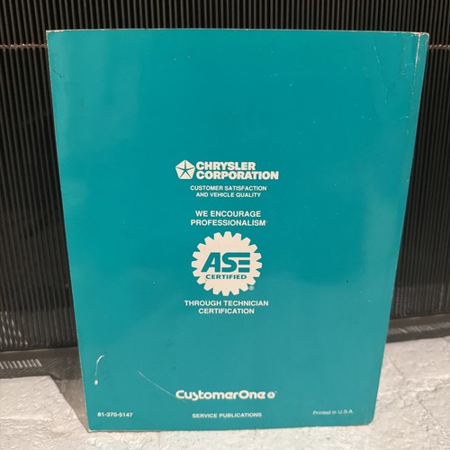 1995 Jeep Grand Cherokee Service Manual Chrysler Corporation - Picture 3 of 5