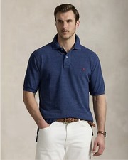 NWT 125 Polo Ralph Lauren Iconic Mesh Polo Classic Royal Heather Big  Tall 2XB
