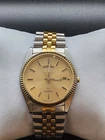 Vtg SEIKO SQ President Men's Watch TWO-Tone 5Y23-8A69 [RUNS, New Battery] 90's