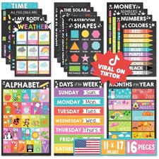 16 Educational Posters for Toddlers 1-3 - Learning