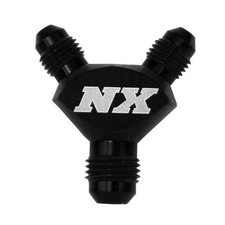 Nitrous Express Fits 6an X 6an X 6an Billet Pure-flo Y Fitting - Black - 16386