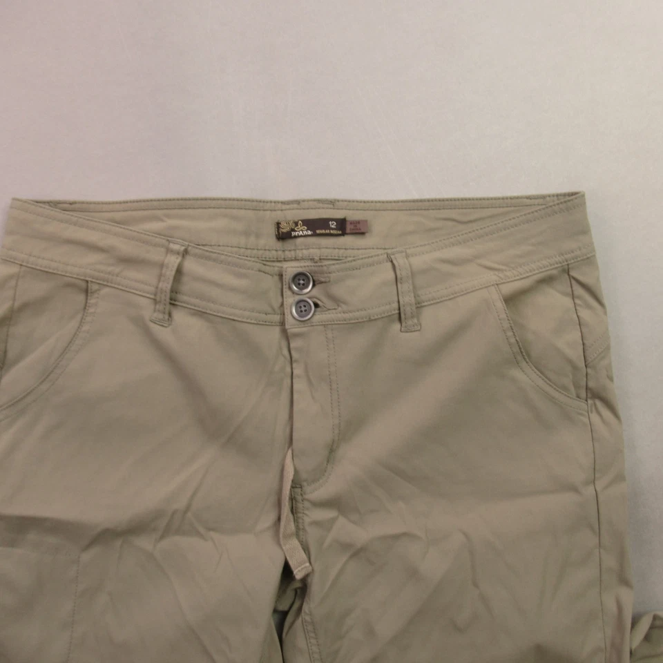 Pantalones Prana Mujer 12 Pierna Recta Informales Senderismo Chino Beige Ligeros Foto 2 de 4