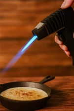 Refillable Jet Torch Lighter with Rotating Head Windproof Butane Blue Flame Gift