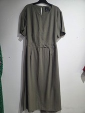 Asos formal style maternity dress size 12 khaki green with a gap in the back  