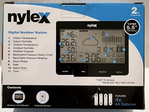 Nylex Digital Weather Station For Indoor and Outdoor Weather Monitoring 719028 - Picture 2 of 4