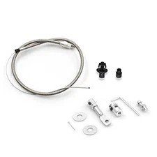 5657 Stainless Adjustable Steel Braided Throttle Cable Kit. 36" in cable 24" 