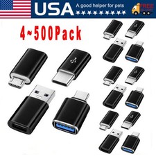 4-Pack USB3.0 Type C Female to USB Male Adapter OTG Micro USB to C Converter Lot