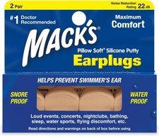 Pillow Soft Silicone Earplugs   2 Pair, Beige   The Original Moldable Silicone