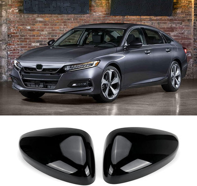 1Pair Black Side Mirror Cover Cap Housing Compatible with Honda Accord 2018 2019