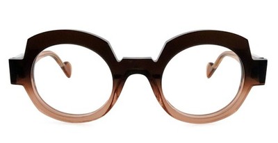 ANNE et VALENTIN Sybil 8D13 45mm Brown Translucent Eyeglasses Frames Only France