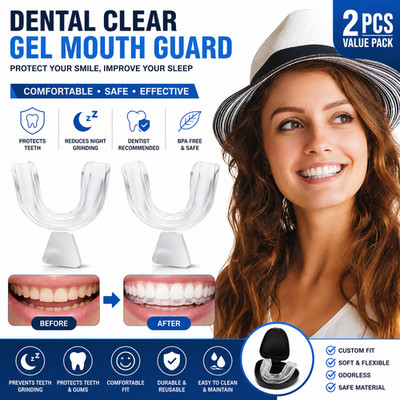 Mundschutz Dental Klar Gel Zahnfleischschutz Nacht Zähneknirschen - 2 Stück/Packung