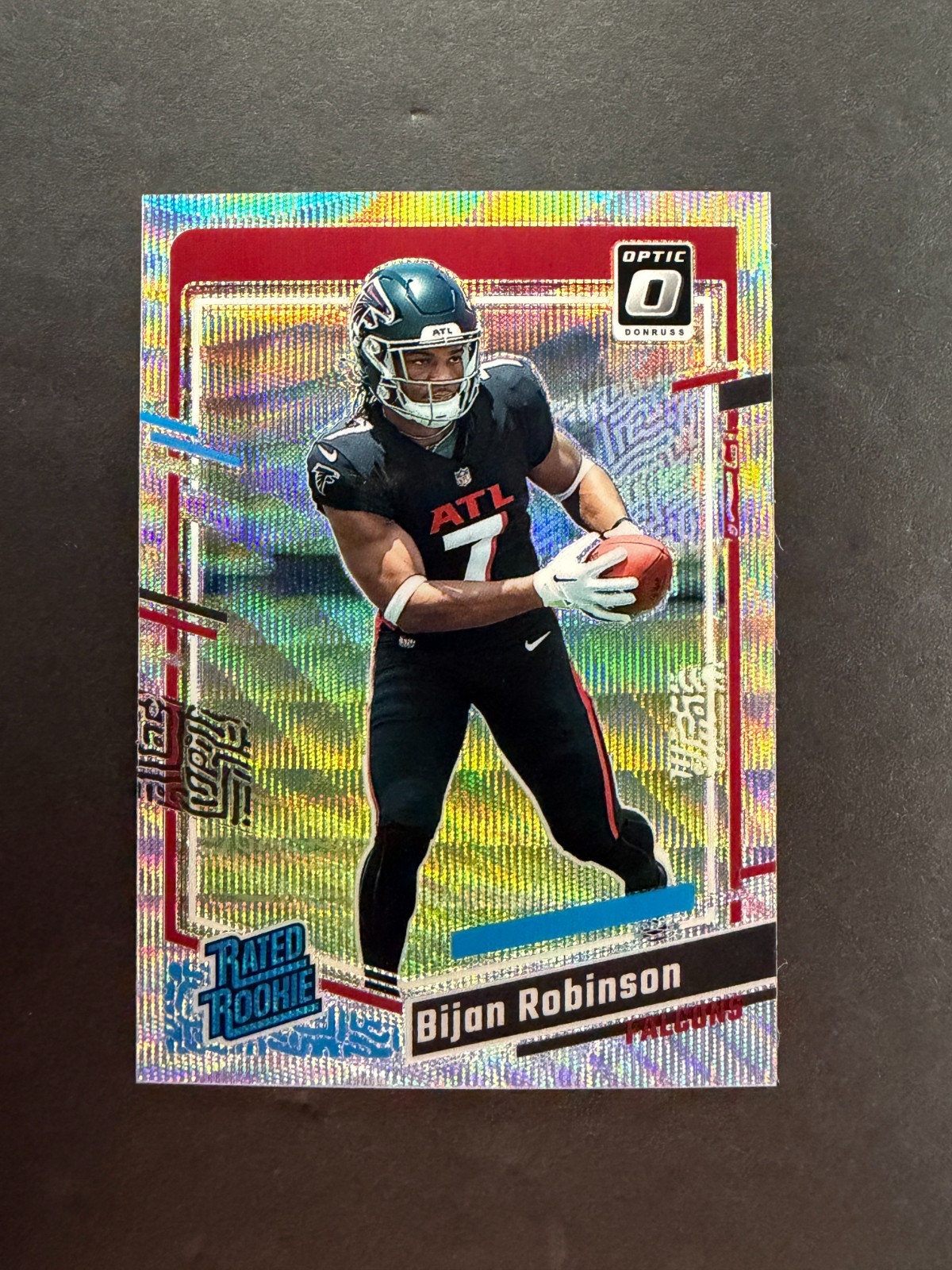 Bijan Robinson 2023 Panini Donruss Optic Rated Rookie Wave /300 #206