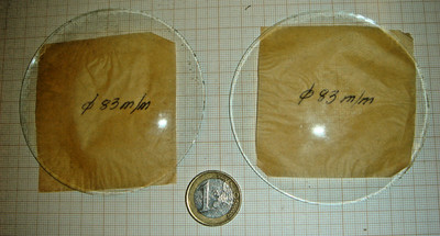 2 ALTE NEUE GLÄSER Ø 83 MM FÜR WECKER BAYARD-BLANGY-JAZD-ETC...