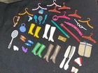 Vintage 1960s 1970s  Barbie Shoes Boots  Accessories n Lot Mattel Clothes Hanger