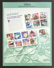 33c Celebrate the Century: 1990s 2000 SOUVENIR PAGE SCOTT # 3191 SP1259J