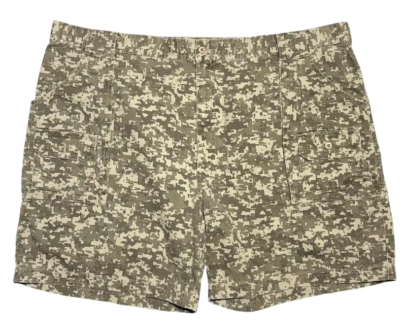 Cabelas Mens Digital Camo Shorts 7 Pockets Size 48 Cotton Hunting Fishing Chore
