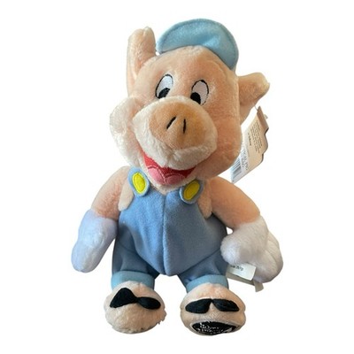 Disney Three Little Pigs Practical Pig Plush Bean Animal Blue Shirt & Hat
