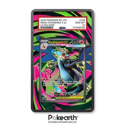 Mega Charizard X ex 109/094 - Extended Artwork Case für Grade Cards
