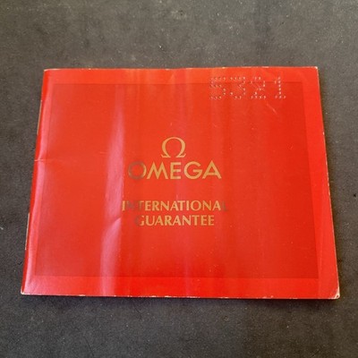 omega International Guarante paper Certificat  model 41590688 cal 5321 7/9/2001