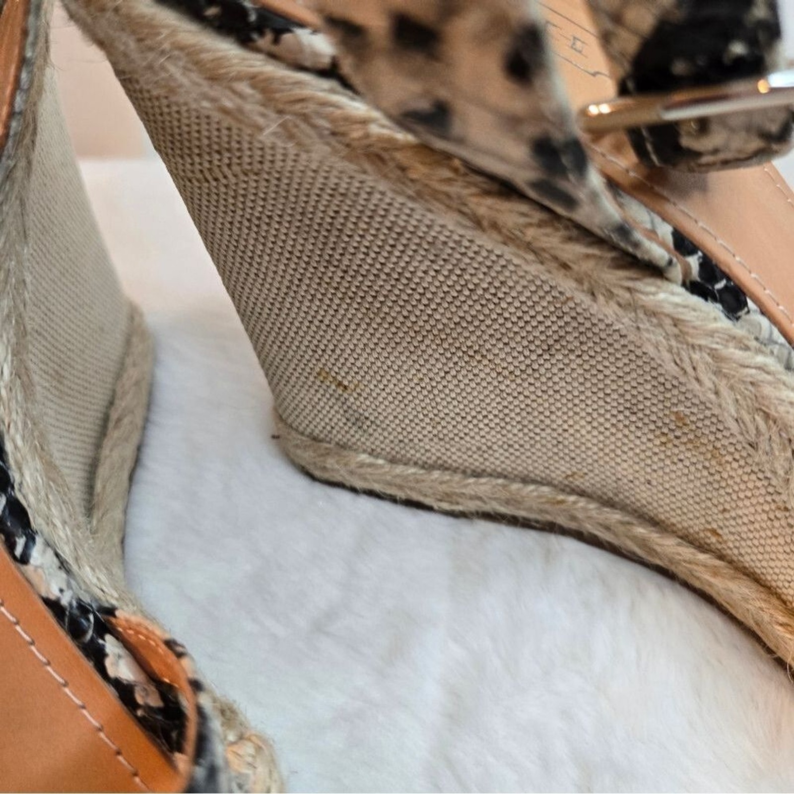 Coach "Helen" Printed Python Espadrilles Wedge Pr… - image 10