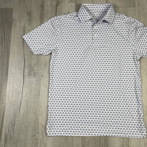 Polo Rhoback Uomo Small Golf Logo The Blue Crab Performance AOP EUC N - Foto 5 di 9