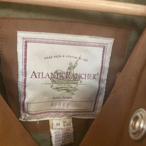 Atlantic Rancher Chore Jacket Coat Waxed Cotton Waterproof Vintage Size M image 7