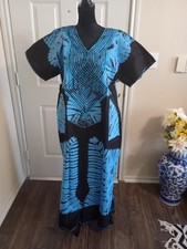 African Dress Size L - XL , Bust 48inch, Hip 54 inch  Length 52inch