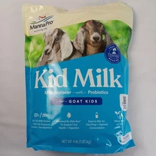 Manna Pro Milk Replacer with Probiotics for Goat Kids - High in Protein -4lbs