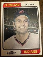 CLEVELAND INDIANS: Jim Perry Custom Modern 1974 Style Art Card