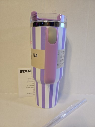 Stanley X Oasis Purple Cabana 40 oz Quencher Tumbler NEW - Picture 3 of 7