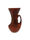 Vintage McCoy USA Pottery Embossed Daisy Flower Red Pitcher Vase 619 9" Tall