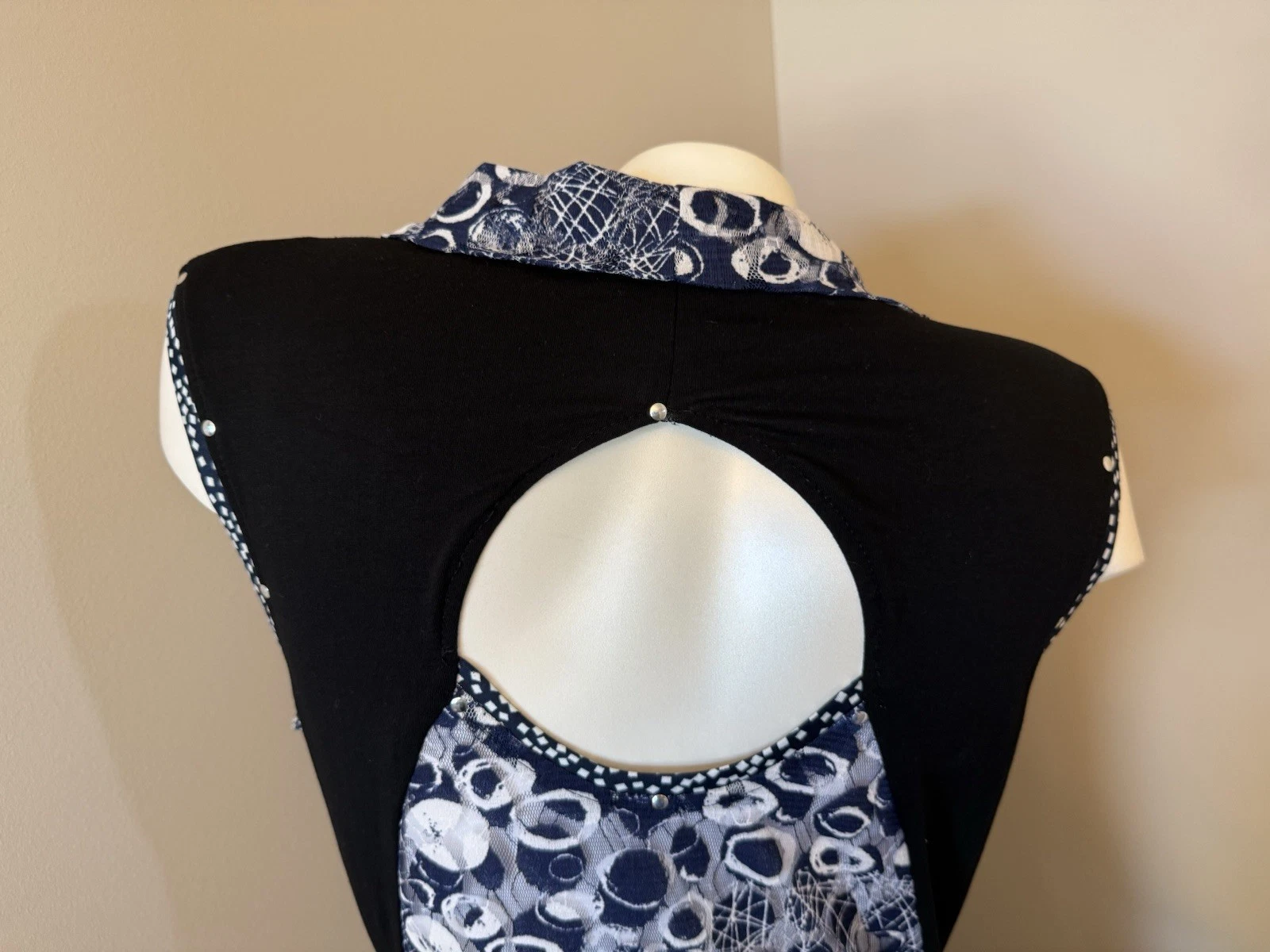 PALM ANGELS Abito Tango Mango Mix Media Donna Tg Large Nero Blu Righe Trasparenti Unico