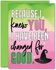 Defying Gravity Changed for Good Wicked Valentine's Day Green, Pink 
